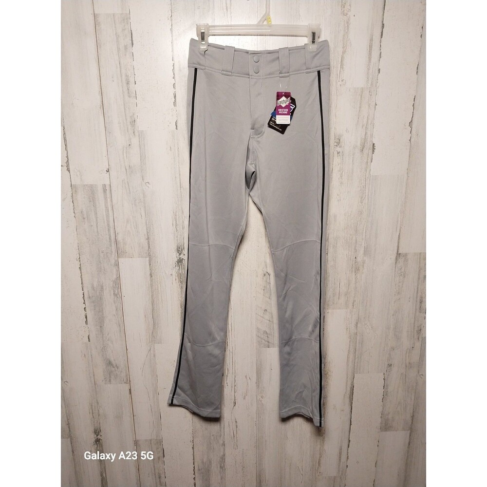 Smash It Sports Men’s Baseball Pants Small Gray w/ Black Piping